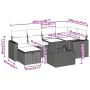 Set de sofás de jardín 7 pzas con cojines ratán sintético negro by vidaXL, Garden sets - Ref: Foro24-3274816, Price: 458,77 €...