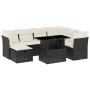 Set de sofás de jardín 8 piezas y cojines ratán sintético negro by vidaXL, Garden sets - Ref: Foro24-3274676, Price: 513,31 €...