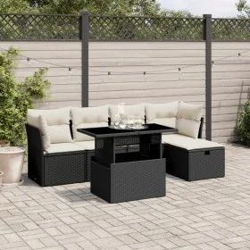 Set de sofás de jardín 6 piezas y cojines ratán sintético negro by vidaXL, Garden sets - Ref: Foro24-3274636, Price: 388,31 €...