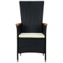 9-teiliges Garten-Essset und schwarze Kissen aus synthetischem Rattan von vidaXL, Gartensets - Ref: Foro24-47682, Preis: 900,...