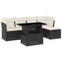 Set de sofás de jardín 6 piezas y cojines ratán sintético negro by vidaXL, Garden sets - Ref: Foro24-3274636, Price: 372,05 €...