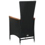 9-teiliges Garten-Essset und schwarze Kissen aus synthetischem Rattan von vidaXL, Gartensets - Ref: Foro24-47682, Preis: 900,...