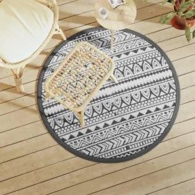 Außen-Teppich ARAKIL schwarz Ø120 cm PP von vidaXL, Outdoor-Protektoren - Ref: Foro24-368514, Preis: 27,48 €, Rabatt: %