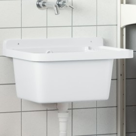 Wandwaschbecken aus weißem Harz 50x35x24 cm von vidaXL, Sinkt - Ref: Foro24-4002794, Preis: 61,49 €, Rabatt: %