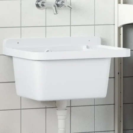 Wandwaschbecken aus weißem Harz 50x35x24 cm von vidaXL, Sinkt - Ref: Foro24-4002794, Preis: 67,37 €, Rabatt: %
