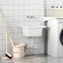 Fregadero lavabo de pared resina blanco 50x35x24 cm de vidaXL, Fregaderos - Ref: Foro24-4002794, Precio: 54,38 €, Descuento: %