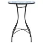 Mesa de bistró de mosaico cerámica azul y blanco Ø50x70 cm de vidaXL, Mesas de jardín - Ref: Foro24-4003399, Precio: 81,69 €,...