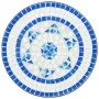 Mesa de bistró de mosaico cerámica azul y blanco Ø50x70 cm de vidaXL, Mesas de jardín - Ref: Foro24-4003399, Precio: 81,69 €,...