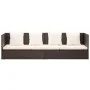 Sofá de jardín con cojines ratán sintético marrón de vidaXL, Tumbonas - Ref: Foro24-49392, Precio: 252,67 €, Descuento: %
