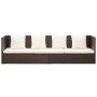 Sofá de jardín con cojines ratán sintético marrón de vidaXL, Tumbonas - Ref: Foro24-49392, Precio: 218,54 €, Descuento: %