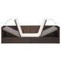Sofá de jardín con cojines ratán sintético marrón de vidaXL, Tumbonas - Ref: Foro24-49392, Precio: 218,54 €, Descuento: %
