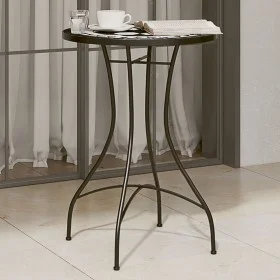 Mesa de bistró de mosaico cerámica negro y blanco Ø50x70 cm by vidaXL, Garden tables - Ref: Foro24-4003400, Price: 81,72 €, D...