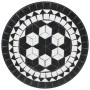Mesa de bistró de mosaico cerámica negro y blanco Ø50x70 cm de vidaXL, Mesas de jardín - Ref: Foro24-4003400, Precio: 81,69 €...