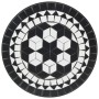Mesa de bistró de mosaico cerámica negro y blanco Ø50x70 cm by vidaXL, Garden tables - Ref: Foro24-4003400, Price: 83,20 €, D...