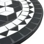 Mesa de bistró de mosaico cerámica negro y blanco Ø50x70 cm de vidaXL, Mesas de jardín - Ref: Foro24-4003400, Precio: 81,69 €...