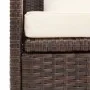 Gartensofa mit braunen synthetischen Rattankissen von vidaXL, Liegen - Ref: Foro24-49392, Preis: 252,67 €, Rabatt: %