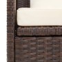 Sofá de jardín con cojines ratán sintético marrón de vidaXL, Tumbonas - Ref: Foro24-49392, Precio: 218,54 €, Descuento: %