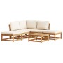 Juego de muebles jardín 6 pzas con cojines madera maciza acacia by vidaXL, Modular outdoor sofas - Ref: Foro24-3214283, Price...