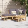 3-teiliges Gartenmöbel-Set mit Akazienholz und Kissen. von vidaXL, Modulare Sofas für den Außenbereich - Ref: Foro24-3214327,...