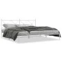 Bettgestell aus weißem Metall mit Kopfteil 200x200 cm von vidaXL, Betten und Lattenroste - Ref: Foro24-376558, Preis: 125,08 ...