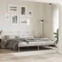 Bettgestell aus weißem Metall mit Kopfteil 200x200 cm von vidaXL, Betten und Lattenroste - Ref: Foro24-376558, Preis: 125,08 ...