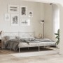 Bettgestell aus weißem Metall mit Kopfteil 200x200 cm von vidaXL, Betten und Lattenroste - Ref: Foro24-376558, Preis: 127,12 ...