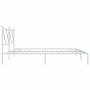 Bettgestell aus weißem Metall mit Kopfteil 200x200 cm von vidaXL, Betten und Lattenroste - Ref: Foro24-376558, Preis: 127,12 ...