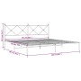 Estructura de cama con cabecero metal blanca 200x200 cm de vidaXL, Camas y somieres - Ref: Foro24-376558, Precio: 127,01 €, D...