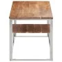 Mesa de centro acero inoxidable y madera maciza acacia plateado by vidaXL, Coffee table - Ref: Foro24-350023, Price: 95,23 €,...