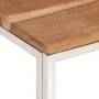 Mesa de centro acero inoxidable y madera maciza acacia plateado by vidaXL, Coffee table - Ref: Foro24-350023, Price: 95,23 €,...