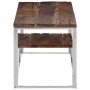 Mesa de centro acero inoxidable madera maciza traviesa plateado de vidaXL, Mesas de centro - Ref: Foro24-350021, Precio: 99,3...