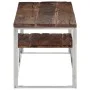 Mesa de centro acero inoxidable madera maciza traviesa plateado by vidaXL, Coffee table - Ref: Foro24-350021, Price: 98,53 €,...