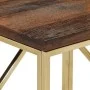 Mesa consola acero inoxidable madera maciza traviesa dorado de vidaXL, Mesas auxiliares - Ref: Foro24-349990, Precio: 102,15 ...