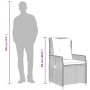 Kleiner Tisch und Stühle mit 3-teiligen schwarzen Kunststoff-Rattan-Kissen. von vidaXL, Gartensets - Ref: Foro24-3262765, Pre...