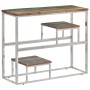 Mesa consola acero inoxidable madera maciza reciclada plateada by vidaXL, Side tables - Ref: Foro24-350016, Price: 84,58 €, D...