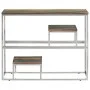 Mesa consola acero inoxidable madera maciza reciclada plateada by vidaXL, Side tables - Ref: Foro24-350016, Price: 83,83 €, D...