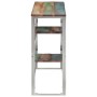 Mesa consola acero inoxidable madera maciza reciclada plateada by vidaXL, Side tables - Ref: Foro24-350016, Price: 84,58 €, D...