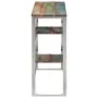 Mesa consola acero inoxidable madera maciza reciclada plateada by vidaXL, Side tables - Ref: Foro24-350016, Price: 83,83 €, D...