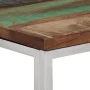 Mesa consola acero inoxidable madera maciza reciclada plateada by vidaXL, Side tables - Ref: Foro24-350016, Price: 83,83 €, D...