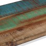 Mesa consola acero inoxidable madera maciza reciclada plateada
