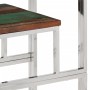 Mesa consola acero inoxidable madera maciza reciclada plateada by vidaXL, Side tables - Ref: Foro24-350016, Price: 84,58 €, D...