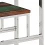 Mesa consola acero inoxidable madera maciza reciclada plateada by vidaXL, Side tables - Ref: Foro24-350016, Price: 83,83 €, D...