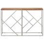 Mesa consola acero inoxidable y madera maciza acacia plateada by vidaXL, Side tables - Ref: Foro24-349999, Price: 86,45 €, Di...