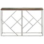 Mesa consola acero inoxidable madera maciza reciclada plateada by vidaXL, Side tables - Ref: Foro24-350000, Price: 86,29 €, D...