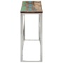Mesa consola acero inoxidable madera maciza reciclada plateada by vidaXL, Side tables - Ref: Foro24-350000, Price: 86,29 €, D...