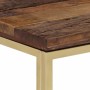 Mesa consola acero inoxidable madera maciza traviesa dorado by vidaXL, Side tables - Ref: Foro24-350014, Price: 111,56 €, Dis...