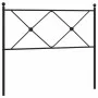 Black metal headboard 107 cm by vidaXL, Headboards and footboards - Ref: Foro24-376532, Price: 39,17 €, Discount: %