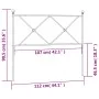 Cabecero de metal negro 107 cm de vidaXL, Cabeceros y pies de cama - Ref: Foro24-376532, Precio: 39,17 €, Descuento: %