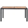 7-teiliges Garten-Esszimmerset aus synthetischem Rattan und schwarzem Holz von vidaXL, Gartensets - Ref: Foro24-48013, Preis:...