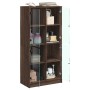 Aparador alto con puertas madera roble marrón 68x37x142 cm by vidaXL, Sideboards - Ref: Foro24-3295863, Price: 126,20 €, Disc...